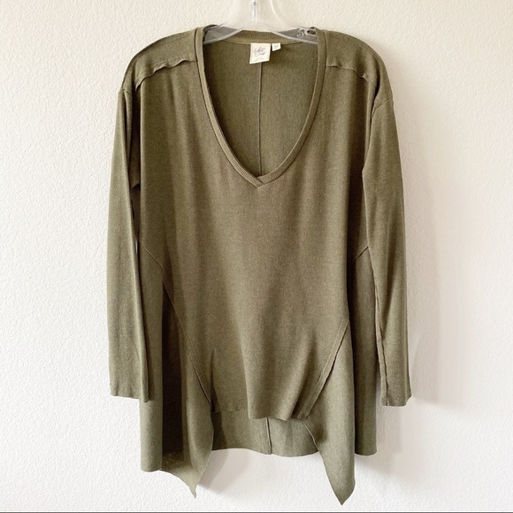 White Crow Asymmetrical Hem Top Green XS - Picture 3 of 8